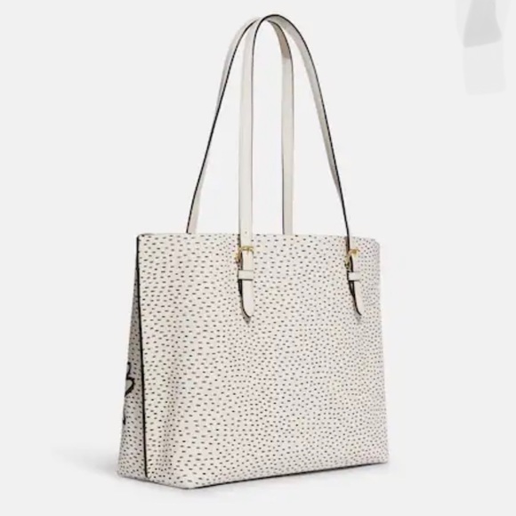 Coach Disney Mickey Mouse X Keith Haring Mollie Tote / Black, Gold & Chalk Multi - Picture 4 of 17